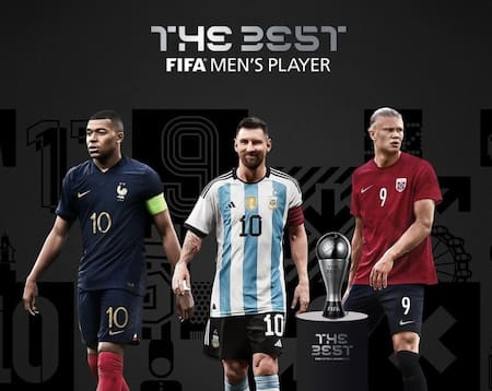Mbappé, Messi y Haaland, nominados al The Best 2023. Foto: FIFA.