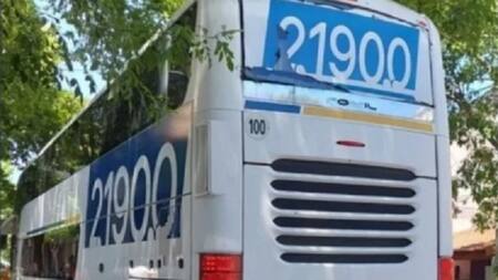 Micro que iba en viaje de egresados. Foto: NA