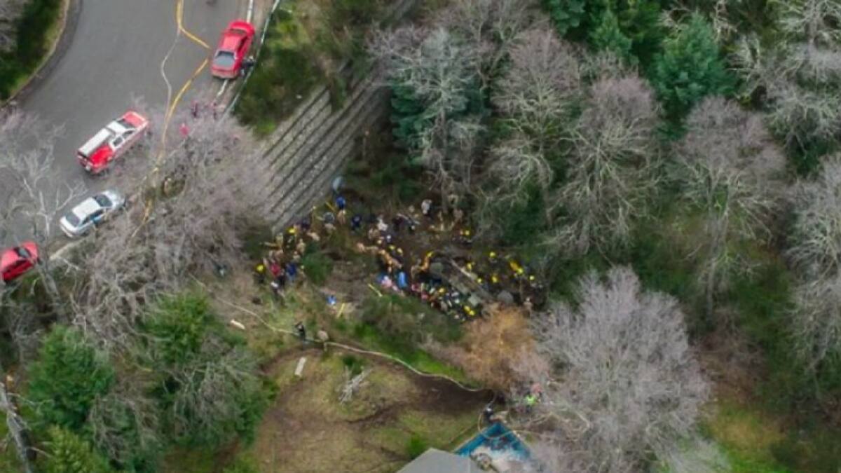 Accidente de un camión del Ejército en San Martín de los Andes. Foto: NA.
