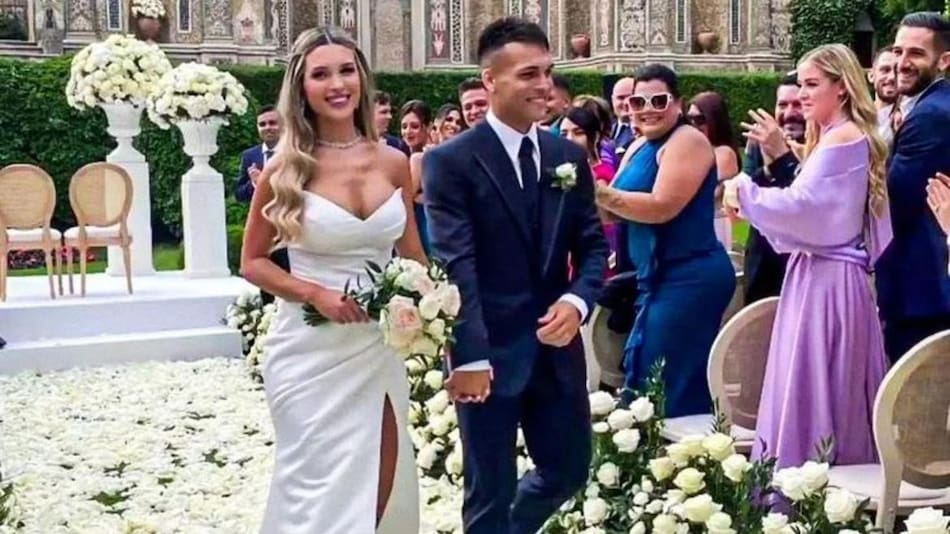Casamiento de Agus Gandolfo y Lautaro Martínez. Foto: Instagram.