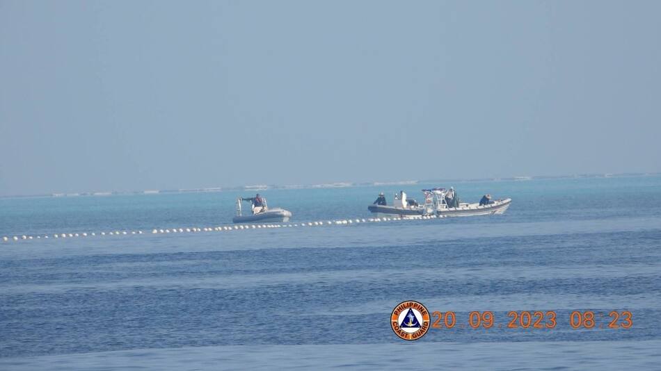 Filipinas denunció a China por instalar una barrera flotante. Foto: Reuters.