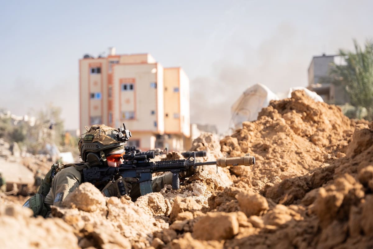 Soldados israelíes en la Franja de Gaza; guerra Israel-Hamás: Foto: X @idfonline