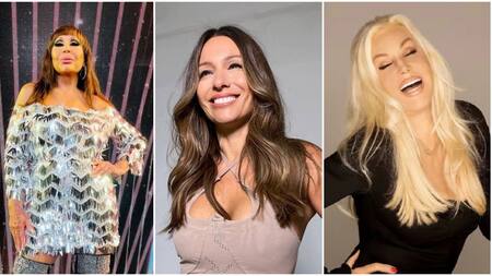 Moria Casán, Pampita y Susana Giménez. Fotos: redes sociales.