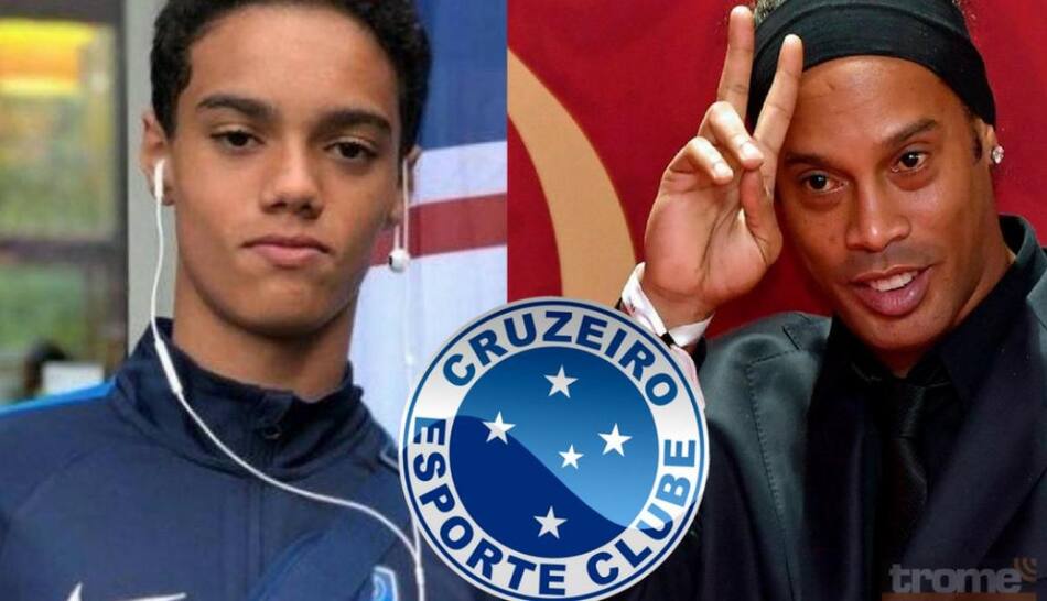Ronaldinho con su hijo