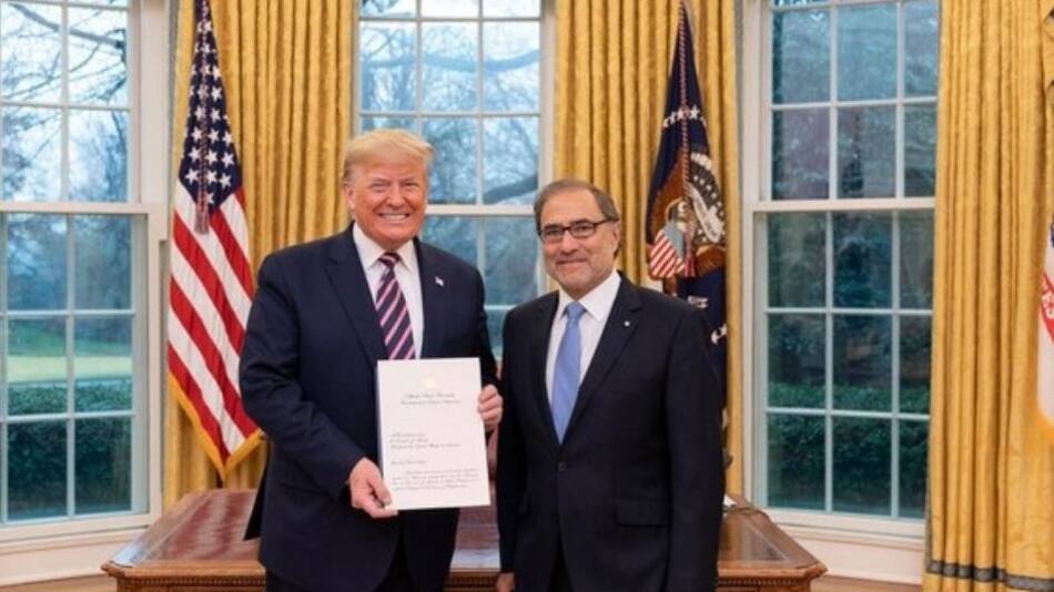 Donald Trump y Jorge Argüello (Foto: Casa Blanca)
