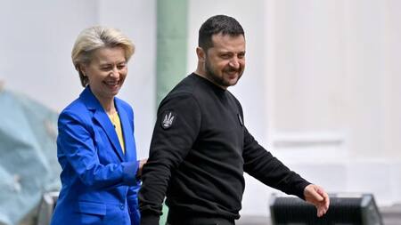Ursula von der Leyen y Zelenski. Foto: EFE