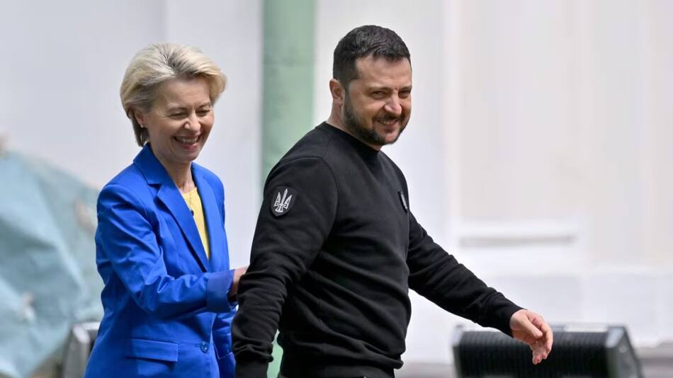 Ursula von der Leyen y Zelenski. Foto: EFE