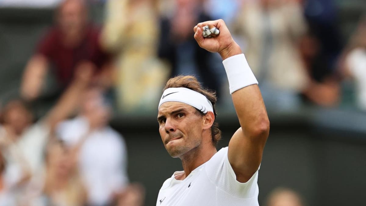 Rafael Nadal en Wimbledon. Foto: EFE.
