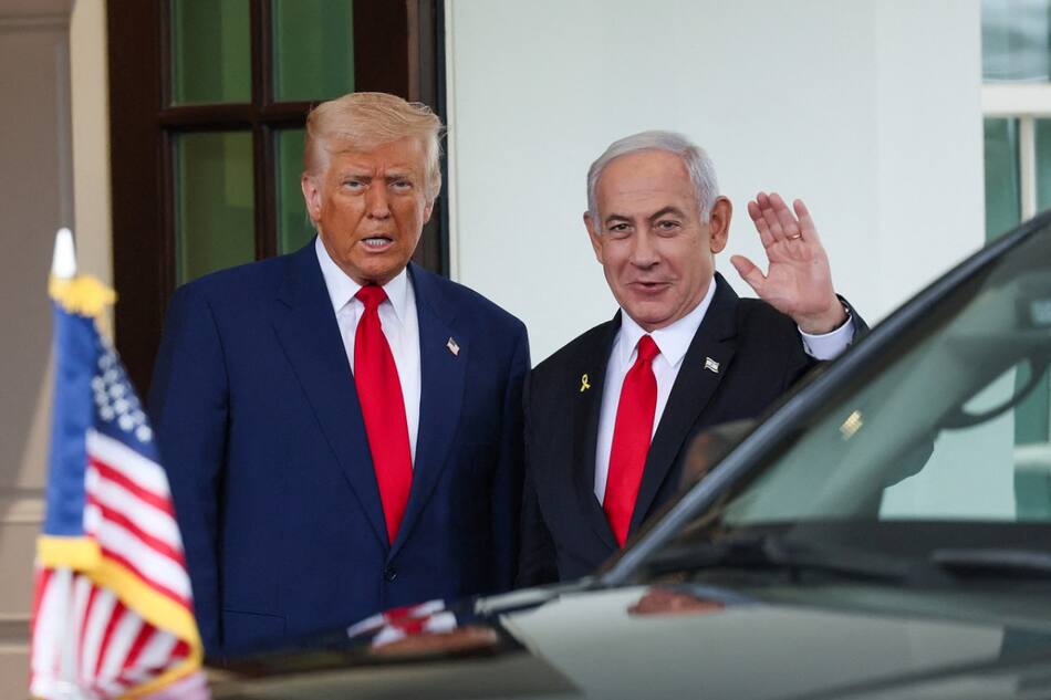 Donald Trump y Benjamín Netanyahu. Foto: Reuters (Leah Millis)