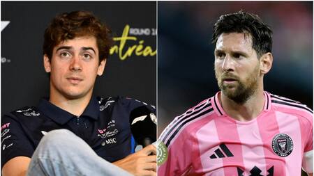 Franco Colapinto y Lionel Messi. Foto: Reuters (Jennifer Gauthier - Hannah Mckay)
