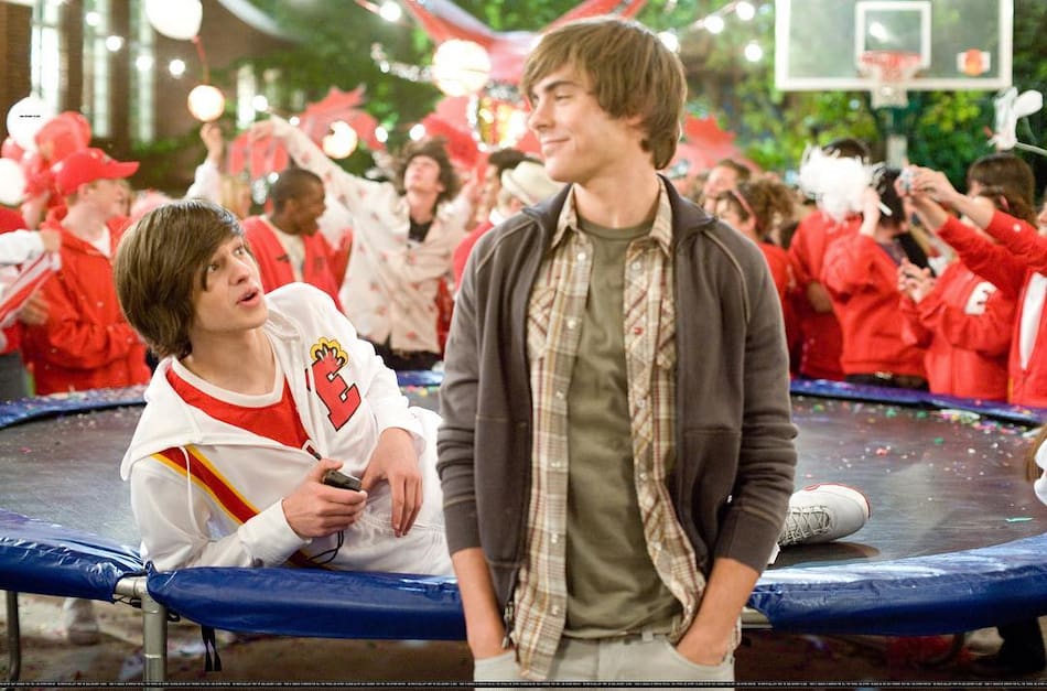 Matt Prokop, junto a Zac Effron, en High School Musical 3.