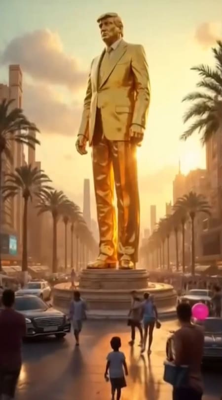 La Franja de Gaza según la "visión" de Trump. Foto: Captura de video.