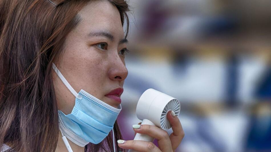 Ola de calor en Jiangsu, China. Foto EFE.