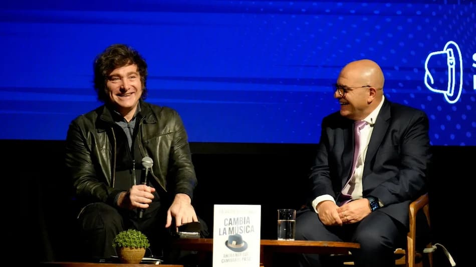 Javier Milei en la presentación del libro de Salvador Di Stefano.