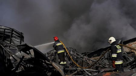 Conflicto Rusia-Ucrania, incendio, Reuters