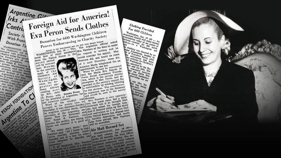 Eva Perón en los diarios de Estados Unidos