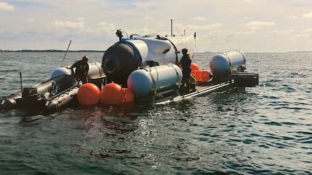 El submarino desaparecido en el Océano Atlántico. Foto: Twitter @OceanGateExped.