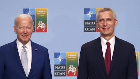 Joe Biden y Jens Stoltenberg, OTAN. Foto: EFE