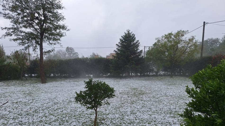 Fuerte granizo en Buenos Aires. Foto: redes sociales.