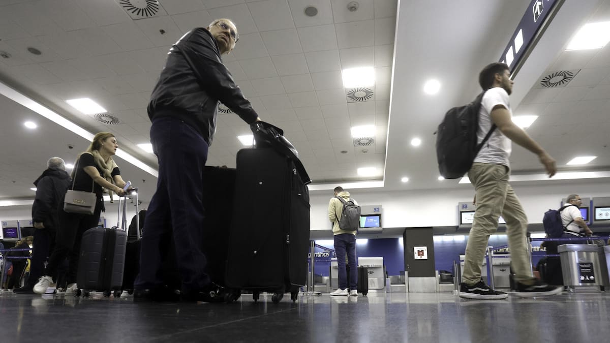 Caos en el Aeroparque Jorge Newbery.