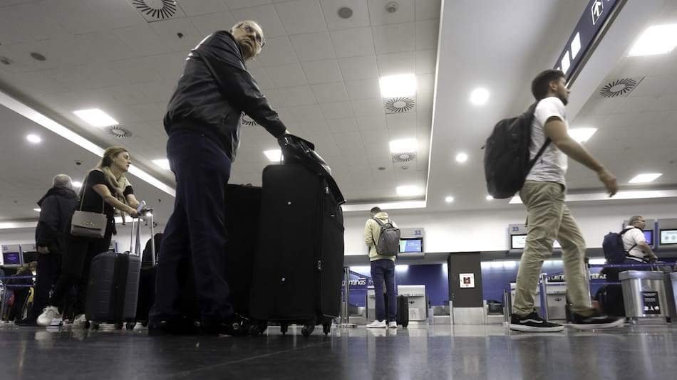 Caos en el Aeroparque Jorge Newbery.