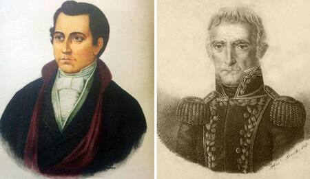 Mariano Moreno y Cornelio Saavedra