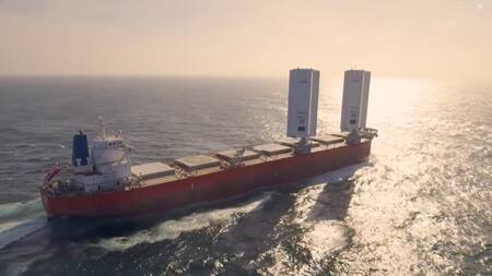 Navegación sostenible: así es el primer buque de carga impulsado por energía eólica diseñado para reducir emisiones