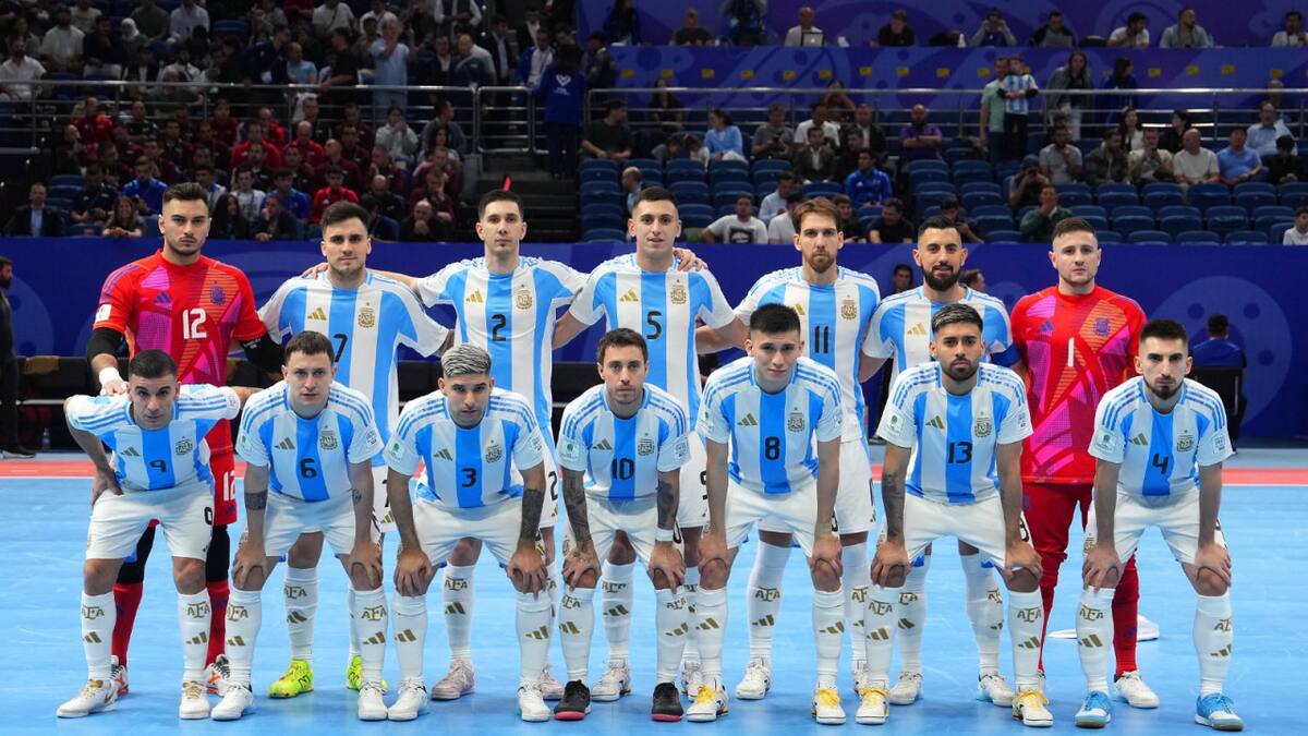 Mundial de Futsal Uzbekistán 2024, Argentina vs. Francia. Foto: @Argentina.