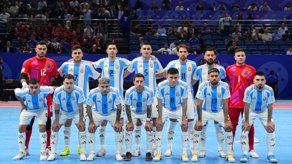Mundial de Futsal Uzbekistán 2024, Argentina vs. Francia. Foto: @Argentina.