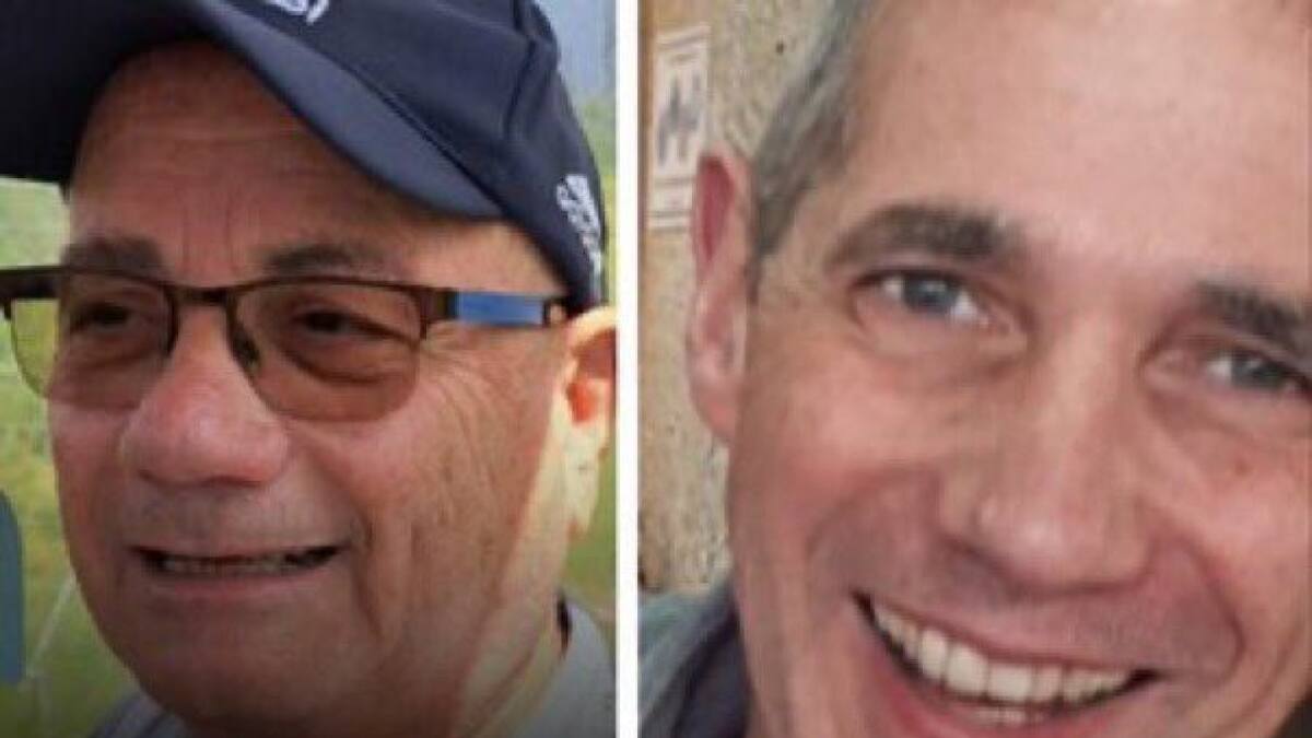 Fernando Simón Marman, de 61 años, y Norberto Luis Har, de 70, rehenes argentinos liberados. Foto: NA.