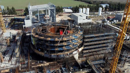 Construcción del prototipo del reactor CAREM-25. Foto: argentina.gob.ar.