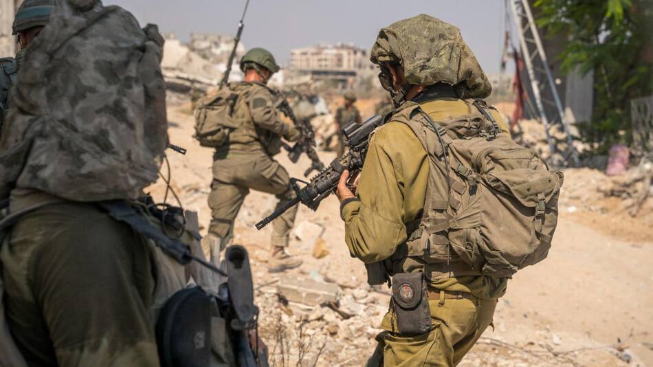 Soldados israelíes en la Franja de Gaza; guerra Israel-Hamás: Foto: X @idfonline