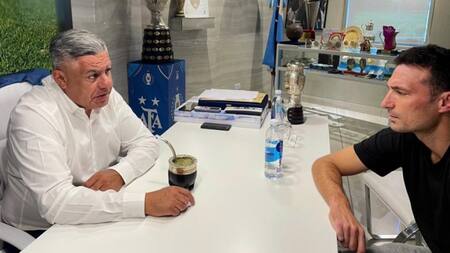 Chiqui Tapia y Lionel Scaloni, AFA, NA