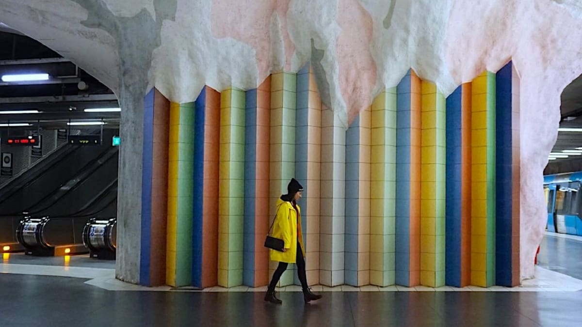 La galería de arte más grande del mundo bajo tierra está en Estocolmo.
