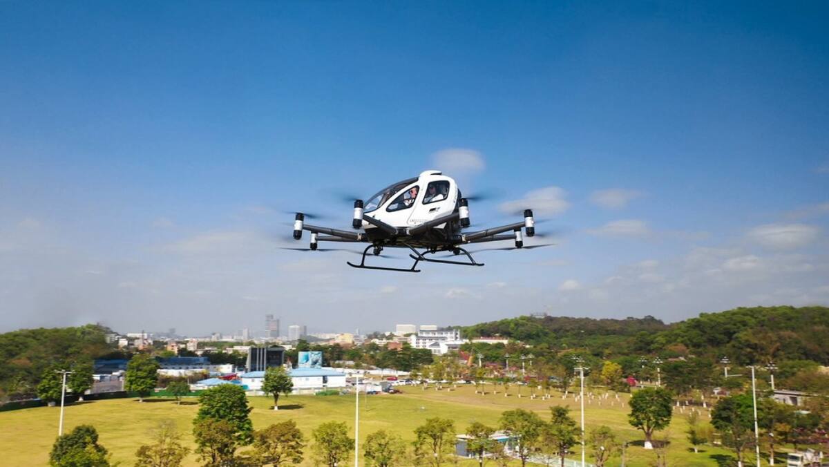 EH126-S de Ehang, el taxi volador. Foto: Ehang.