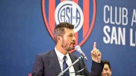 Marcelo Tinelli en San Lorenzo. FOTO: AGENCIA NA
