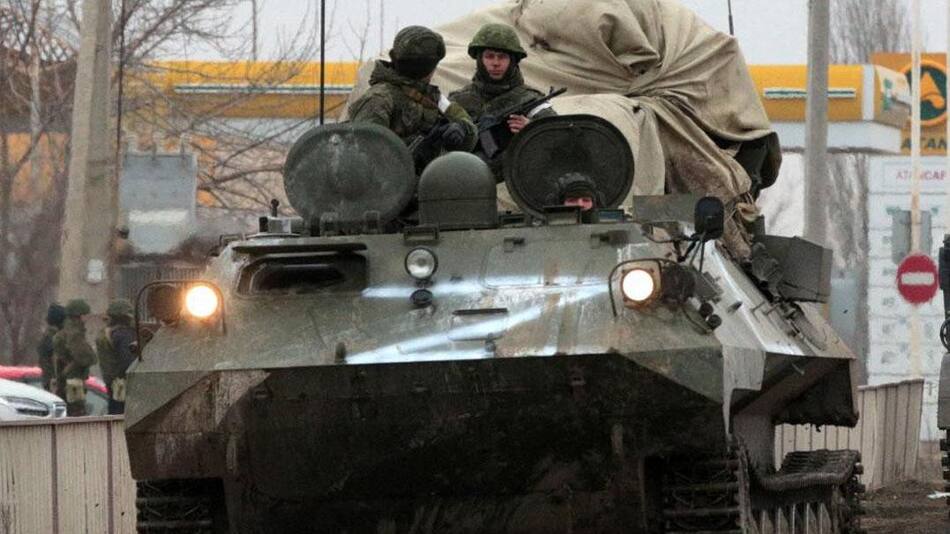 Conflicto entre Rusia y Ucrania, tanque ruso con letra Z