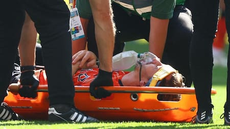 Tom Lockyer se desvaneció durante el encuentro entre Coventry City y Luton Town. Foto: Reuters.