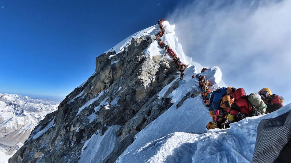 Alpinistas en el Monte Everest. Foto: NA.