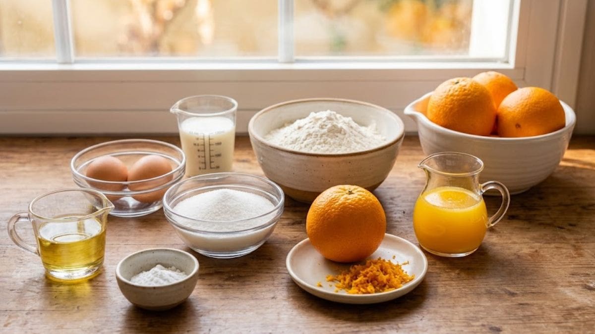 Ingredientes del budín de naranja
