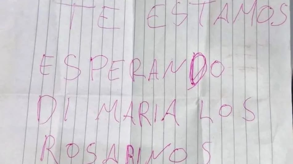 El mensaje que le dejaron contra a Ángel Di María. Foto: NA.