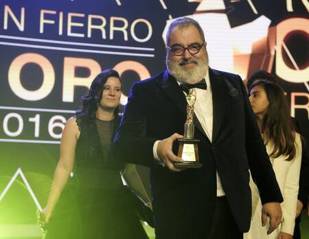 Jorge Lanata en la entrega de los Premios Martín Fierro 2016. Foto: NA.