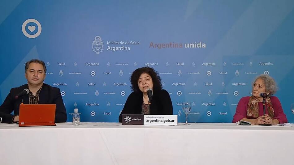 Reporte del Ministerio de Salud de La Nación por coronavirus en Argentina