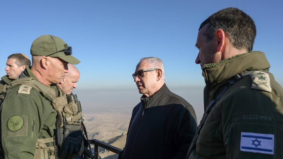 Benjamín Netanyahu, visitó el lado sirio del monte Hermón. EFE