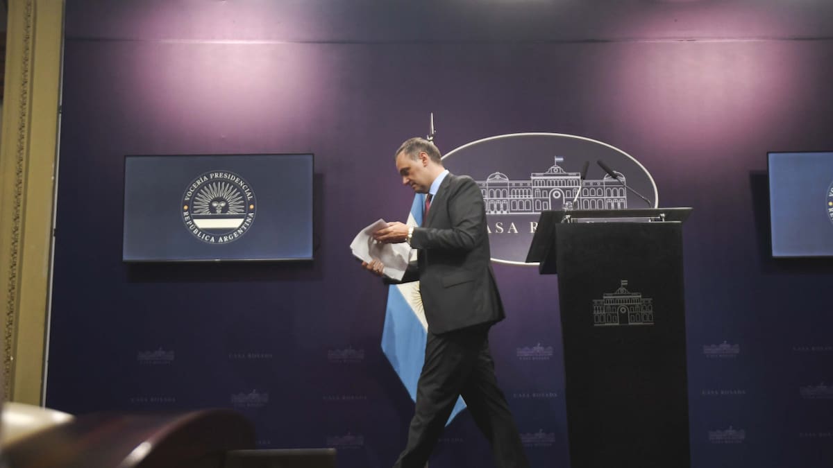 Adorni, jefe de Gabinete. Foto: Télam