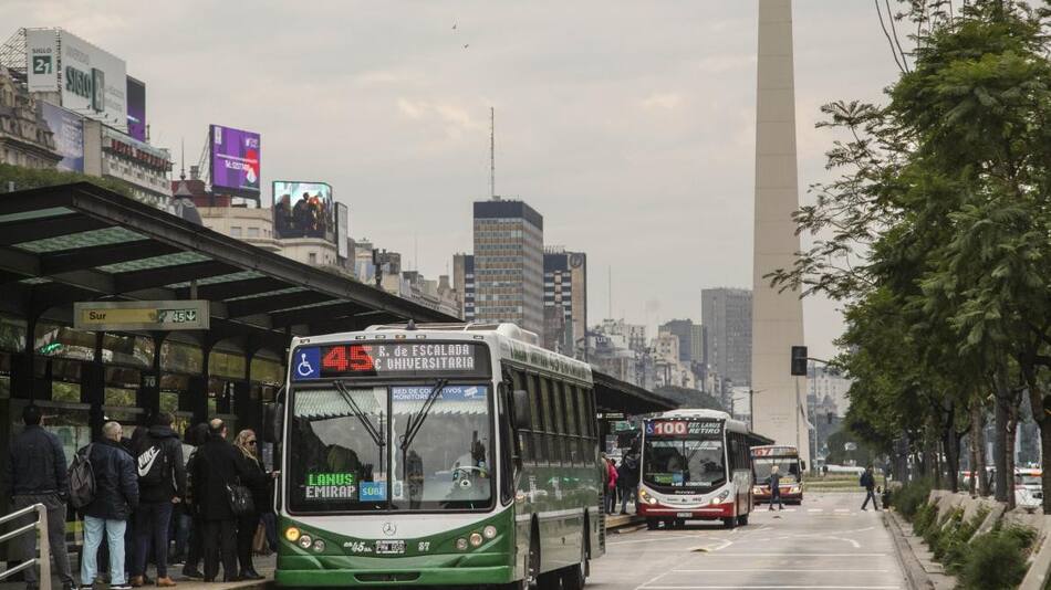 Servicios públicos, clima, Capital Federal de día, colectivos, Obelisco, NA