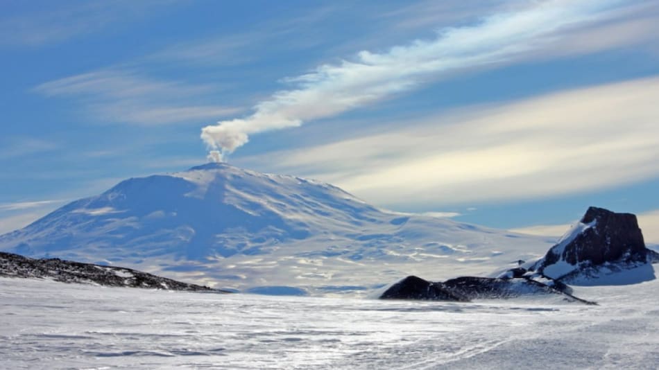 El volcán Erebus. Foto: X