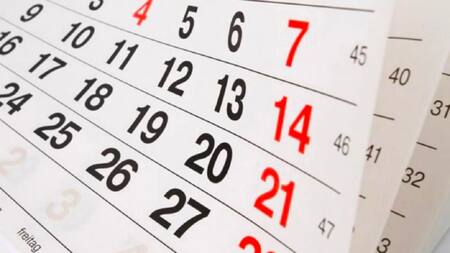 Feriado, calendario. Foto: NA.