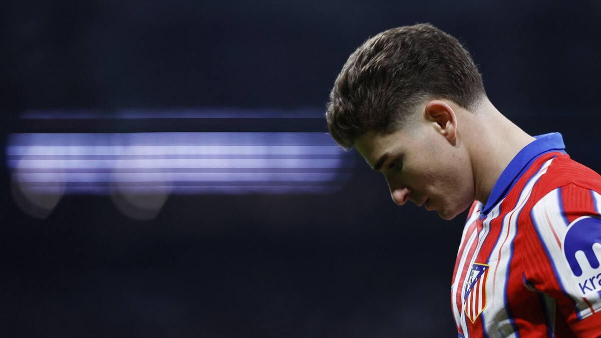Julián Álvarez, Atlético de Madrid vs Real Madrid. Foto: Reuters/Juan Medina