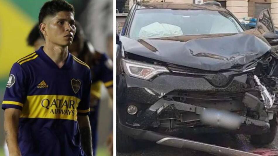 Choque de Campuzano en la vía pública, jugador de Boca